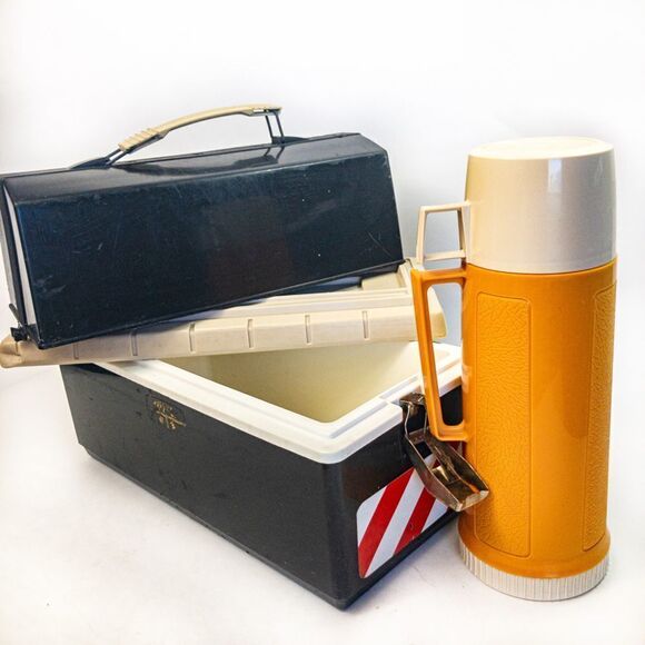 VTG King Seely Thermos Cooler Box W/ Beverage Thermos - Picture 10 of 16